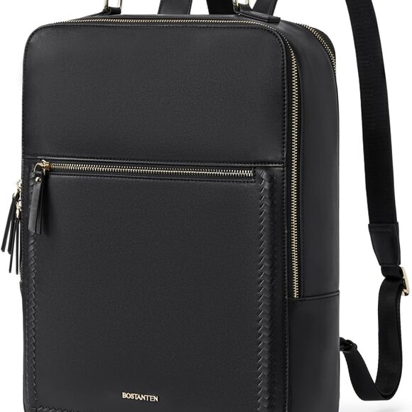 Leather Backpack 15.6 inch Laptop Bag Travel Casual Computer Backpack College Bu